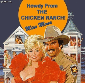 Howdy from the Chicken ranch Miss Mona aka Dolly Parton